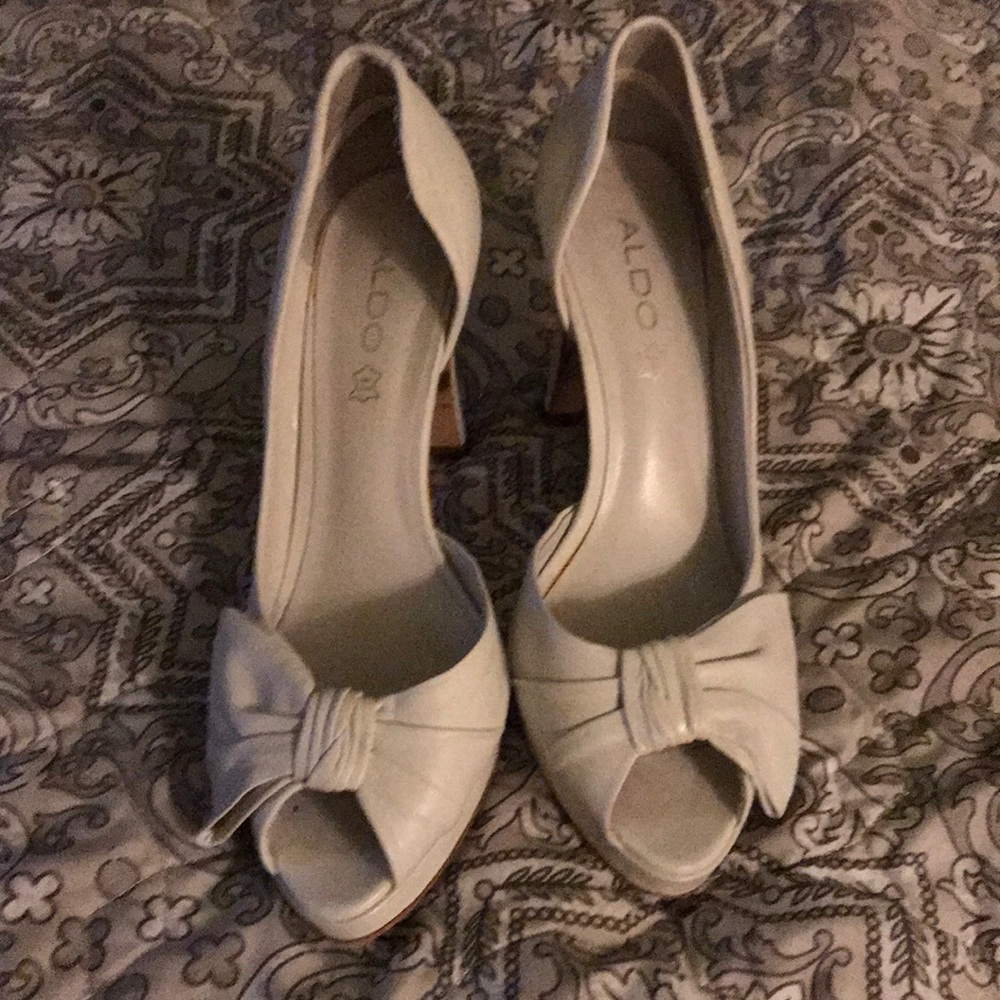 White Aldo Heels